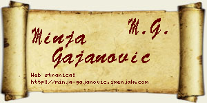 Minja Gajanović vizit kartica